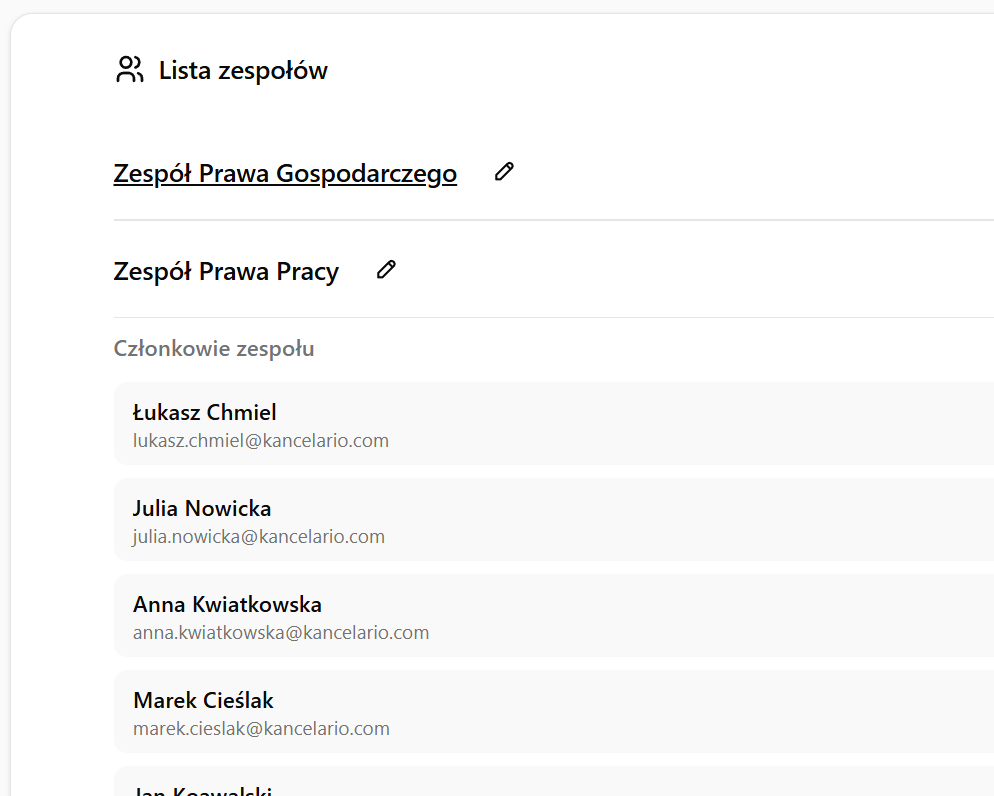 Delegowanie i Zespoły